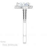 Pear Shaped Forever One Moissanite Engagement Ring #GTJ1157-pear-fb-w 3 Pear Shaped Forever Brilliant Moissanite Engagement Ring #GTJ1157-pear-fb-w