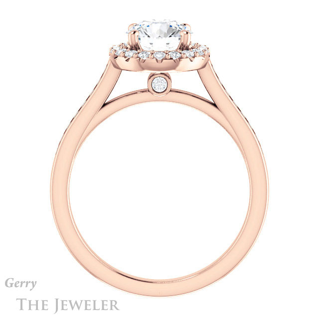Round Cut Forever One Moissanite Engagement Ring #GTJ1157-round-fo-r