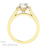 Round Cut Forever One Moissanite Engagement Ring #GTJ1157-round-fo-y 2 Round Cut Forever One Moissanite Engagement Ring #GTJ1157-round-fo-y