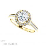Round Cut Forever One Moissanite Engagement Ring #GTJ1157-round-fo-y 5 Round Cut Forever One Moissanite Engagement Ring #GTJ1157-round-fo-y