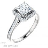 Princess Cut Forever One Moissanite Engagement Ring #GTJ1157-square-fo-w 4 Princess Cut Forever One Moissanite Engagement Ring #GTJ1157-square-fo-w