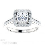 Princess Cut Forever One Moissanite Engagement Ring #GTJ1157-square-fo-w 1 Princess Cut Forever One Moissanite Engagement Ring #GTJ1157-square-fo-w