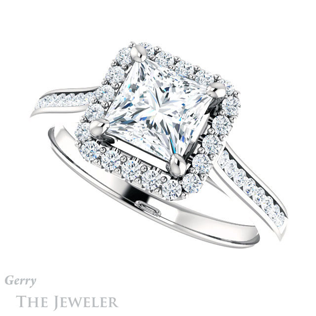 Princess Cut Forever One Moissanite Engagement Ring #GTJ1157-square-fo-w 5 Princess Cut Forever One Moissanite Engagement Ring #GTJ1157-square-fo-w