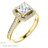 Princess Cut Forever One Moissanite Engagement Ring #GTJ1157-square-fo-y 4 Princess Cut Forever One Moissanite Engagement Ring #GTJ1157-square-fo-y