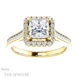 Princess Cut Forever One Moissanite Engagement Ring #GTJ1157-square-fo-y 1 Princess Cut Forever One Moissanite Engagement Ring #GTJ1157-square-fo-y