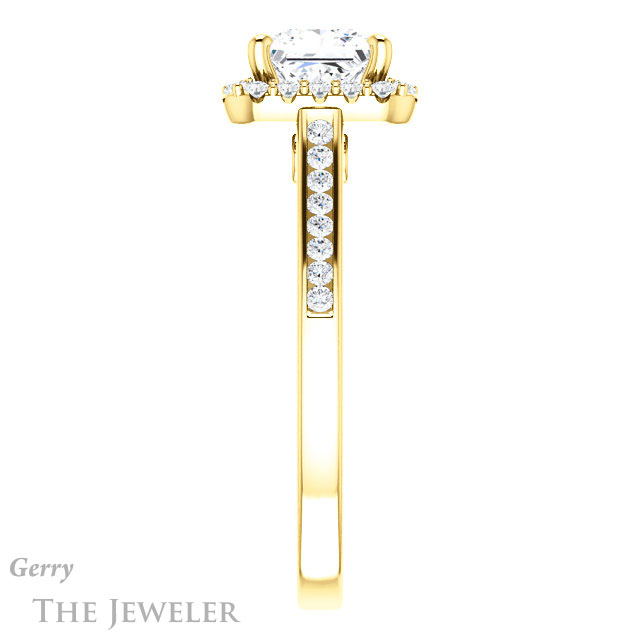 Princess Cut Forever One Moissanite Engagement Ring #GTJ1157-square-fo-y 3 Princess Cut Forever One Moissanite Engagement Ring #GTJ1157-square-fo-y