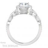14k White Gold Cushion Cut Engagement Ring Setting #GTJ1159-cushion-w 2 14k White Gold Cushion Cut Engagement Ring Setting #GTJ1159-cushion-w