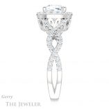 14k White Gold Cushion Cut Engagement Ring Setting #GTJ1159-cushion-w 3 14k White Gold Cushion Cut Engagement Ring Setting #GTJ1159-cushion-w