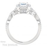 Emerald Cut Forever One Moissanite Engagement Ring #GTJ1159-emerald-fb-w 2 Emerald Cut Forever Brilliant Moissanite Engagement Ring #GTJ1159-emerald-fb-w