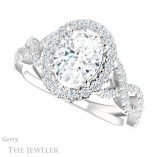 Oval Shaped Forever One Moissanite Engagement Ring #GTJ1159-oval-fo-w 5 Oval Shaped Forever One Moissanite Engagement Ring #GTJ1159-oval-fo-w