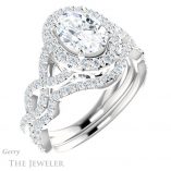 Oval Shaped Forever One Moissanite Engagement Ring #GTJ1159-oval-fo-w 6 Oval Shaped Forever One Moissanite Engagement Ring #GTJ1159-oval-fo-w
