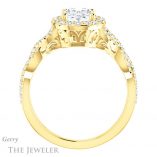Oval Shaped Forever One Moissanite Engagement Ring #GTJ1159-oval-fo-y