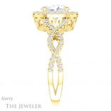 Oval Shaped Forever One Moissanite Engagement Ring #GTJ1159-oval-fo-y