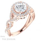 Round Cut Forever One Moissanite Engagement Ring #GTJ1159-round-fo-r 4 Round Cut Forever One Moissanite Engagement Ring #GTJ1159-round-fo-r