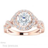 Round Cut Forever One Moissanite Engagement Ring #GTJ1159-round-fo-r 1 Round Cut Forever One Moissanite Engagement Ring #GTJ1159-round-fo-r