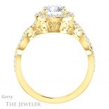 Round Cut Forever One Moissanite Engagement Ring #GTJ1159-round-fo-y