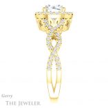Round Cut Forever One Moissanite Engagement Ring #GTJ1159-round-fo-y
