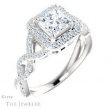 Princess Cut Forever One Moissanite Engagement Ring #GTJ1159-square-fo-w