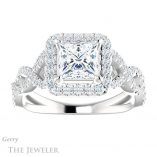 Princess Cut Forever One Moissanite Engagement Ring #GTJ1159-square-fo-w