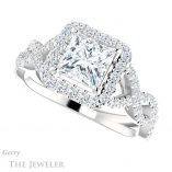 Princess Cut Forever One Moissanite Engagement Ring #GTJ1159-square-fo-w