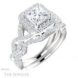 Princess Cut Forever One Moissanite Engagement Ring #GTJ1159-square-fo-w