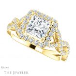 Princess Cut Forever One Moissanite Engagement Ring #GTJ1159-square-fo-y