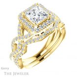 Princess Cut Forever One Moissanite Engagement Ring #GTJ1159-square-fo-y