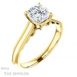 Cushion Cut Forever One Moissanite Engagement Ring #GTJ1160-cushion-fo-y