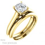 Cushion Cut Forever One Moissanite Engagement Ring #GTJ1160-cushion-fo-y