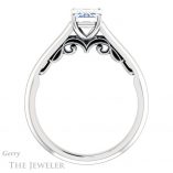 Emerald Cut Forever Brilliant Moissanite Engagement Ring #GTJ1160-emerald-fb-w