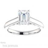 Emerald Cut Forever Brilliant Moissanite Engagement Ring #GTJ1160-emerald-fb-w