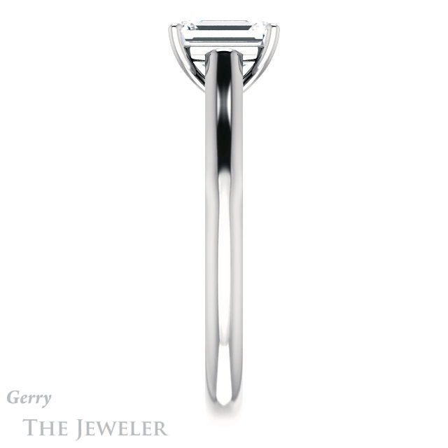 Emerald Cut Forever Brilliant Moissanite Engagement Ring #GTJ1160-emerald-fb-w