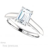 Emerald Cut Forever Brilliant Moissanite Engagement Ring #GTJ1160-emerald-fb-w