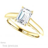 Emerald Cut Forever Brilliant Moissanite Engagement Ring #GTJ1160-emerald-fb-y