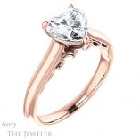 Heart Shaped Forever One Moissanite Engagement Ring #GTJ1160-heart-fb-r 4 Heart Shaped Forever Brilliant Moissanite Engagement Ring #GTJ1160-heart-fb-r