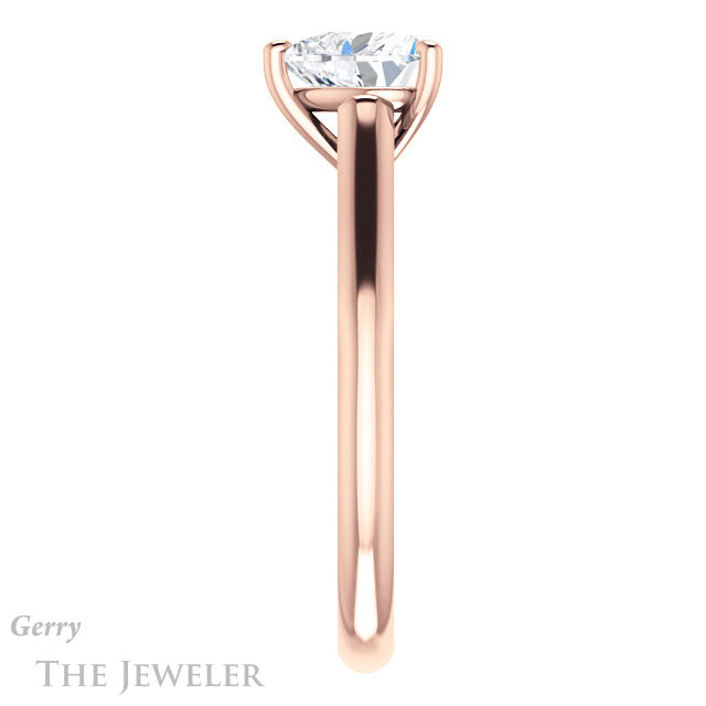 Heart Shaped Forever One Moissanite Engagement Ring #GTJ1160-heart-fb-r 3 Heart Shaped Forever Brilliant Moissanite Engagement Ring #GTJ1160-heart-fb-r