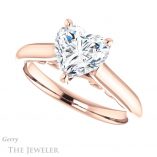 Heart Shaped Forever One Moissanite Engagement Ring #GTJ1160-heart-fb-r 5 Heart Shaped Forever Brilliant Moissanite Engagement Ring #GTJ1160-heart-fb-r