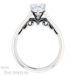 Heart Shaped Forever Brilliant Moissanite Engagement Ring #GTJ1160-heart-fb-w