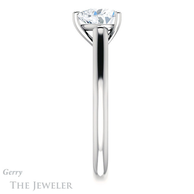 Heart Shaped Forever Brilliant Moissanite Engagement Ring #GTJ1160-heart-fb-w