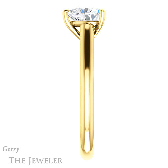 Heart Shaped Forever Brilliant Moissanite Engagement Ring #GTJ1160-heart-fb-y