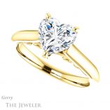 Heart Shaped Forever Brilliant Moissanite Engagement Ring #GTJ1160-heart-fb-y