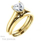 Heart Shaped Forever Brilliant Moissanite Engagement Ring #GTJ1160-heart-fb-y