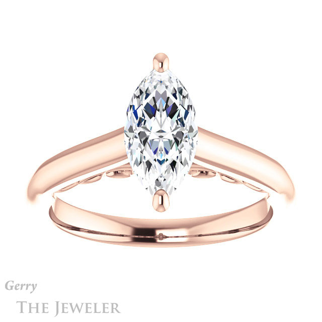 Marquise Cut Forever Brilliant Moissanite Engagement Ring #GTJ1160-marquise-fb-r