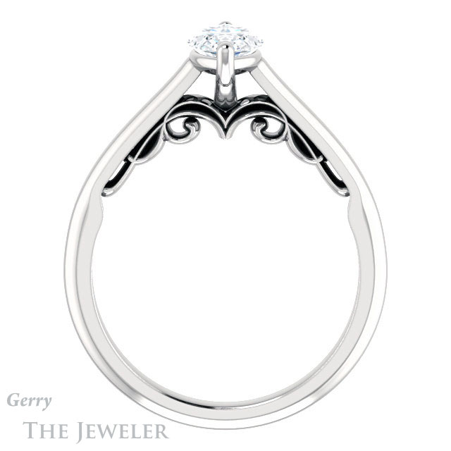 Marquise Cut Forever Brilliant Moissanite Engagement Ring #GTJ1160-marquise-fb-w