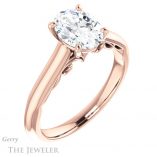 Oval Shaped Forever One Moissanite Engagement Ring #GTJ1160-oval-fo-r 4 Oval Shaped Forever One Moissanite Engagement Ring #GTJ1160-oval-fo-r