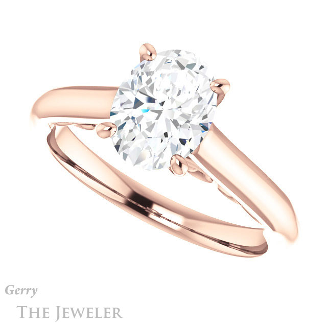 Oval Shaped Forever One Moissanite Engagement Ring #GTJ1160-oval-fo-r 5 Oval Shaped Forever One Moissanite Engagement Ring #GTJ1160-oval-fo-r