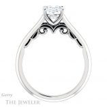 Oval Shaped Forever One Moissanite Engagement Ring #GTJ1160-oval-fo-w 2 Oval Shaped Forever One Moissanite Engagement Ring #GTJ1160-oval-fo-w