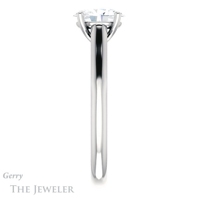 Oval Shaped Forever One Moissanite Engagement Ring #GTJ1160-oval-fo-w 3 Oval Shaped Forever One Moissanite Engagement Ring #GTJ1160-oval-fo-w