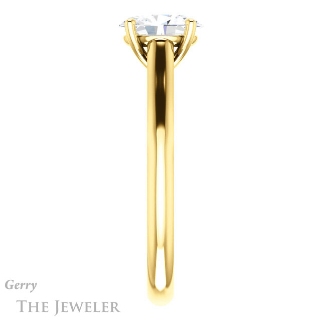 Oval Shaped Forever One Moissanite Engagement Ring #GTJ1160-oval-fo-y 3 Oval Shaped Forever One Moissanite Engagement Ring #GTJ1160-oval-fo-y