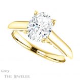Oval Shaped Forever One Moissanite Engagement Ring #GTJ1160-oval-fo-y 5 Oval Shaped Forever One Moissanite Engagement Ring #GTJ1160-oval-fo-y